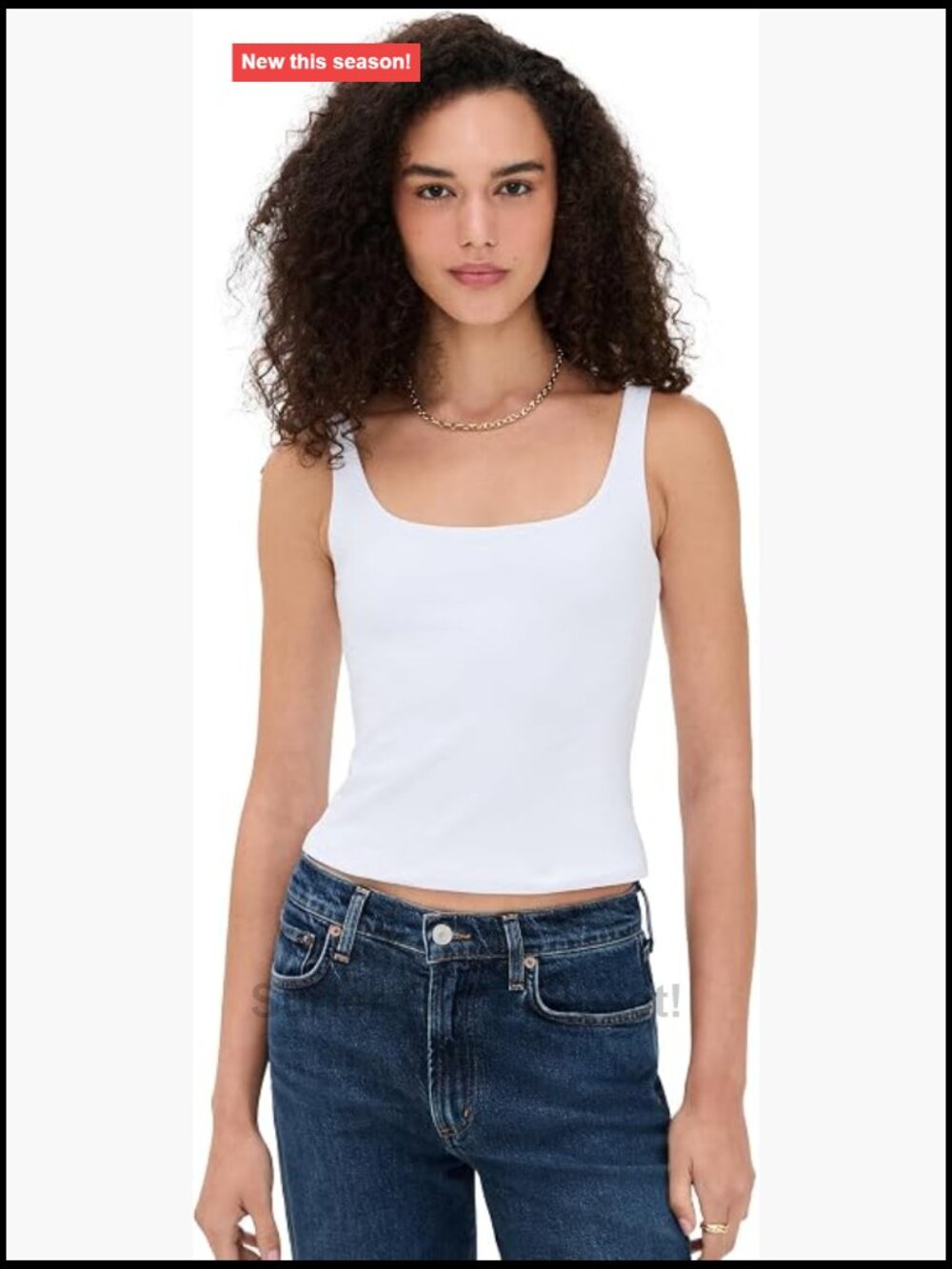 Women's Sleeveless Stretch Jersey Scoop Neck Tank Top